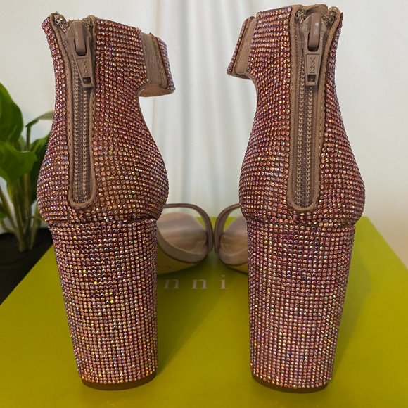 Gianni Bini Ronilynn Bling Jewel Embellished Dress Sandals-Lavender-SZ 8.5M - Picture 6 of 9
